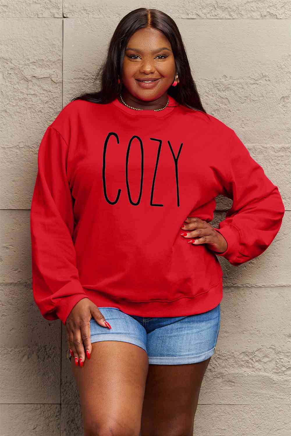 Simply Love Full Size COZY Graphic Sweatshirt